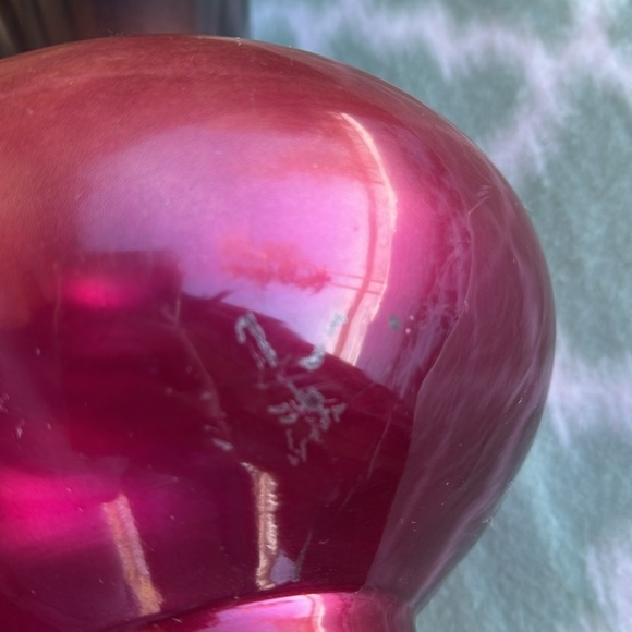 Vintage Turkish Monna glass Black and copper red umber Gradient Vase - Picture 7 of 8